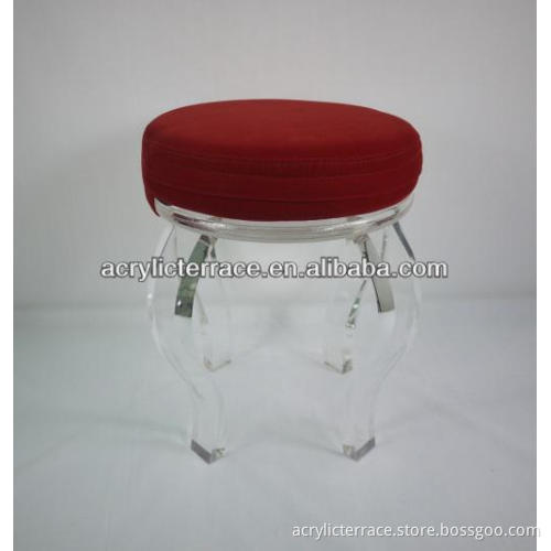 high transparent stool with cushion